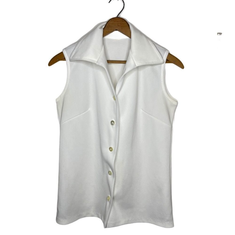 Vintage Sleeveless Polyester Top